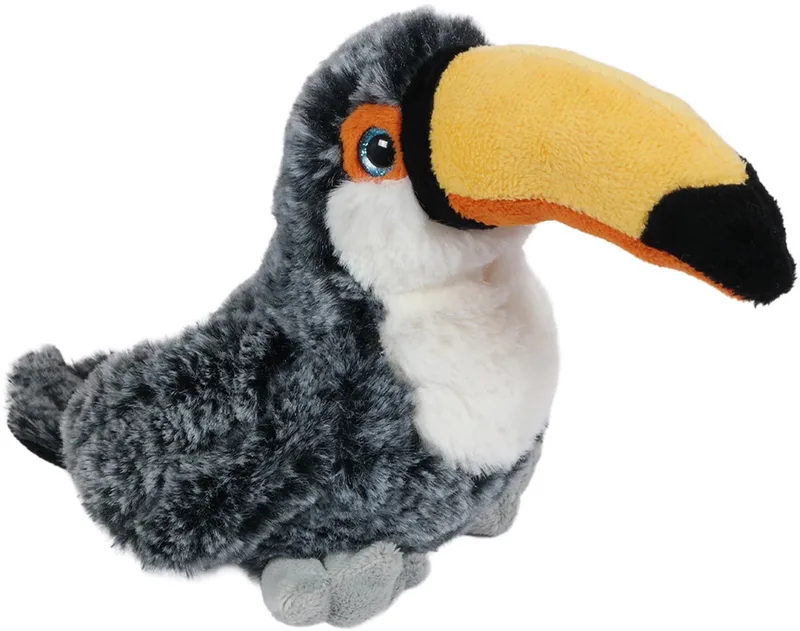 Pluche Toekan Knuffel - 18 cm van Pia Soft Toys in Grijs – productfoto