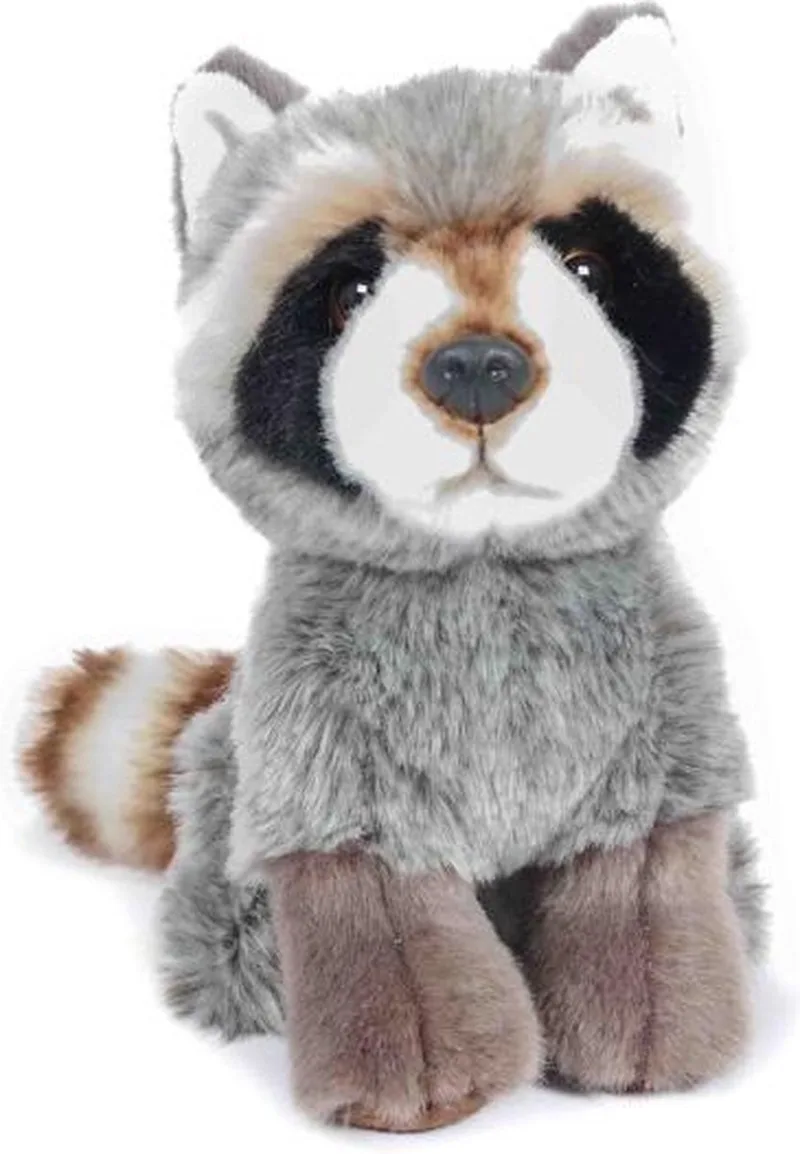 Pluche Wasbeer Knuffel - 18 cm van Pia Soft Toys in Grijs – productfoto