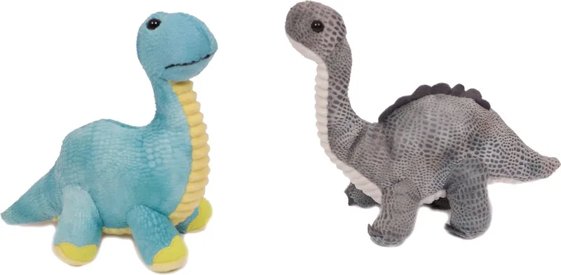 Set van 2 Pluche Dinosaurus Knuffels - 2 ass. - 20 cm van Pia Soft Toys in Blauw – productfoto