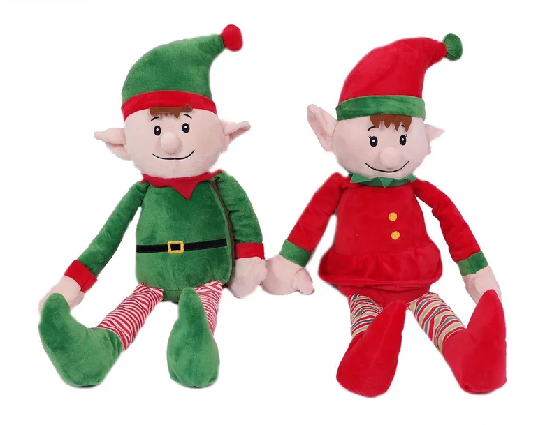 Set van 2 Pluche Elf Knuffels - 2 ass.- 40 cm by Pia Soft Toys in Green – product photo