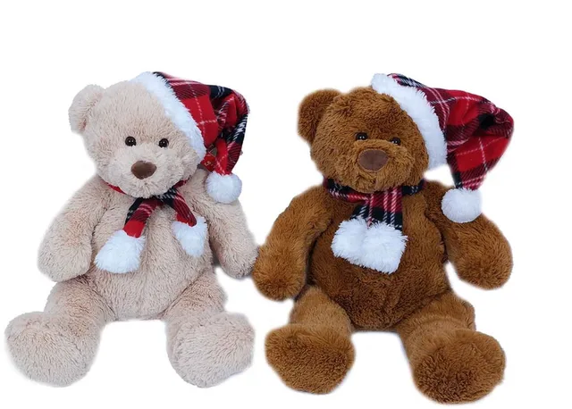 Set van 2 Pluche Kerstberen - 2 ass. - 43 cm