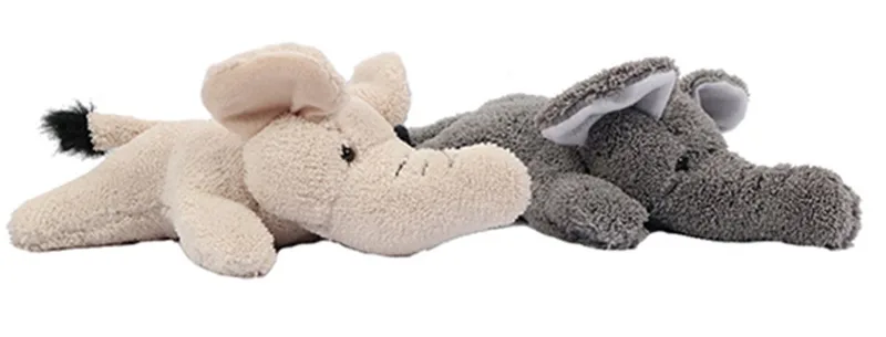 Set van 2 Pluche Olifanten - liggend - 2 kleuren. - 26 cm by Pia Soft Toys in Grey – product photo