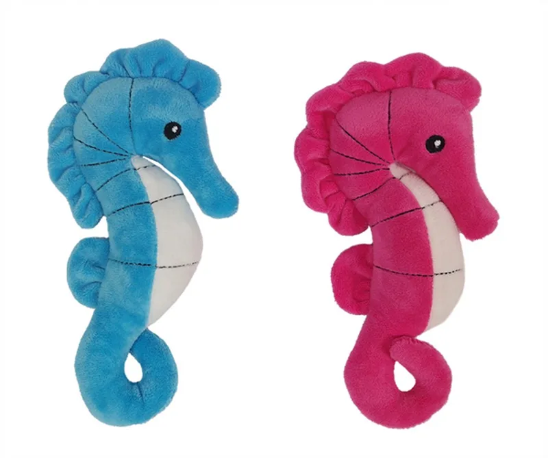 Set van 2 Pluche Zeepaardjes - 2 ass. - 22 cm van Pia Soft Toys in Blauw – productfoto