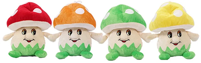 Set van 4 Pluche Paddenstoelen - 4 ass. - 20 cm van Pia Soft Toys in Oranje – productfoto
