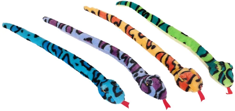 Set van 4 Pluche Slangen Knuffels - 4 ass. - 60 cm van Pia Soft Toys in Meerkleurig – productfoto