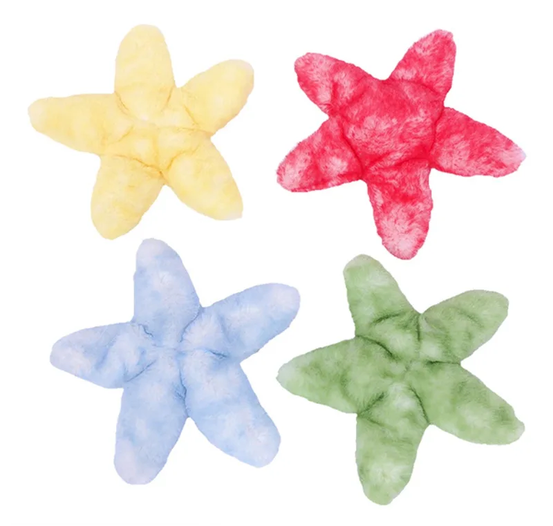 Set van 4 Pluche Zeester Knuffels - 4 ass. - 17cm van Pia Soft Toys in Geel – productfoto