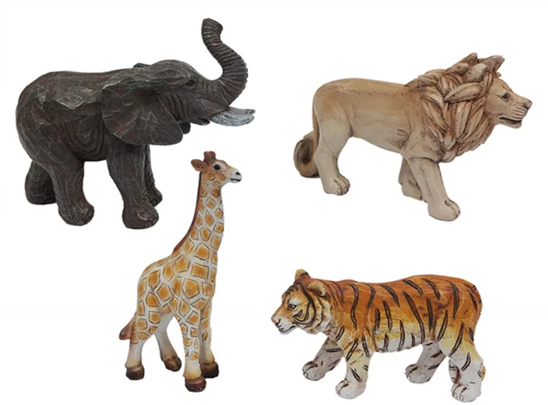 Set van 4 Speelfiguren - Tijger, olifant, leeuw, giraf - 4 ass. - 11-15 cm by Pia Soft Toys in Multicolour – product photo