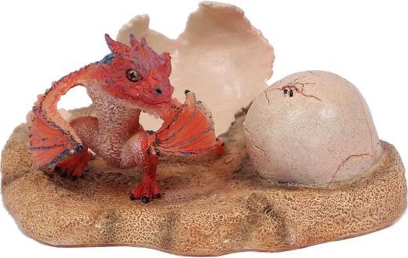 Smaug met basis 10 + 18 cm by Pia Soft Toys in Red – product photo