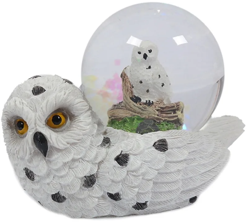 Sneeuwuil liggend waterbal - 45 mm by Pia Soft Toys in White – product photo