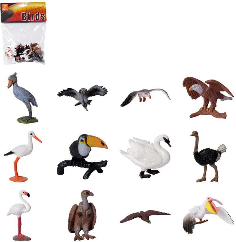 Speelfiguren - Vogels in zak 12 ass. 5-10 cm by Pia Soft Toys in Multicolour – product photo