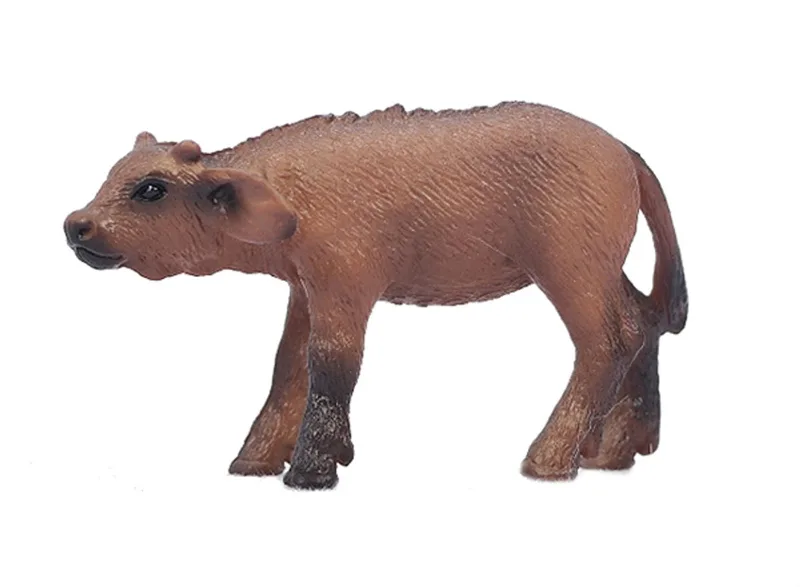 Speelfiguur Afrikaanse buffel kalf - 8 cm från Pia Soft Toys i Brun – produktbild