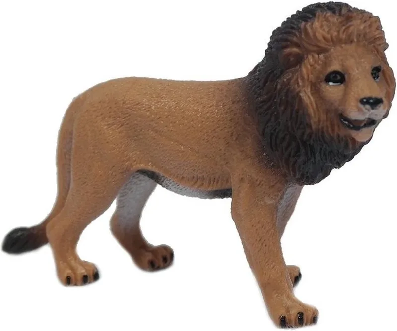 Speelfiguur Bruine plastic leeuw - 9 cm från Pia Soft Toys i Brun – produktbild