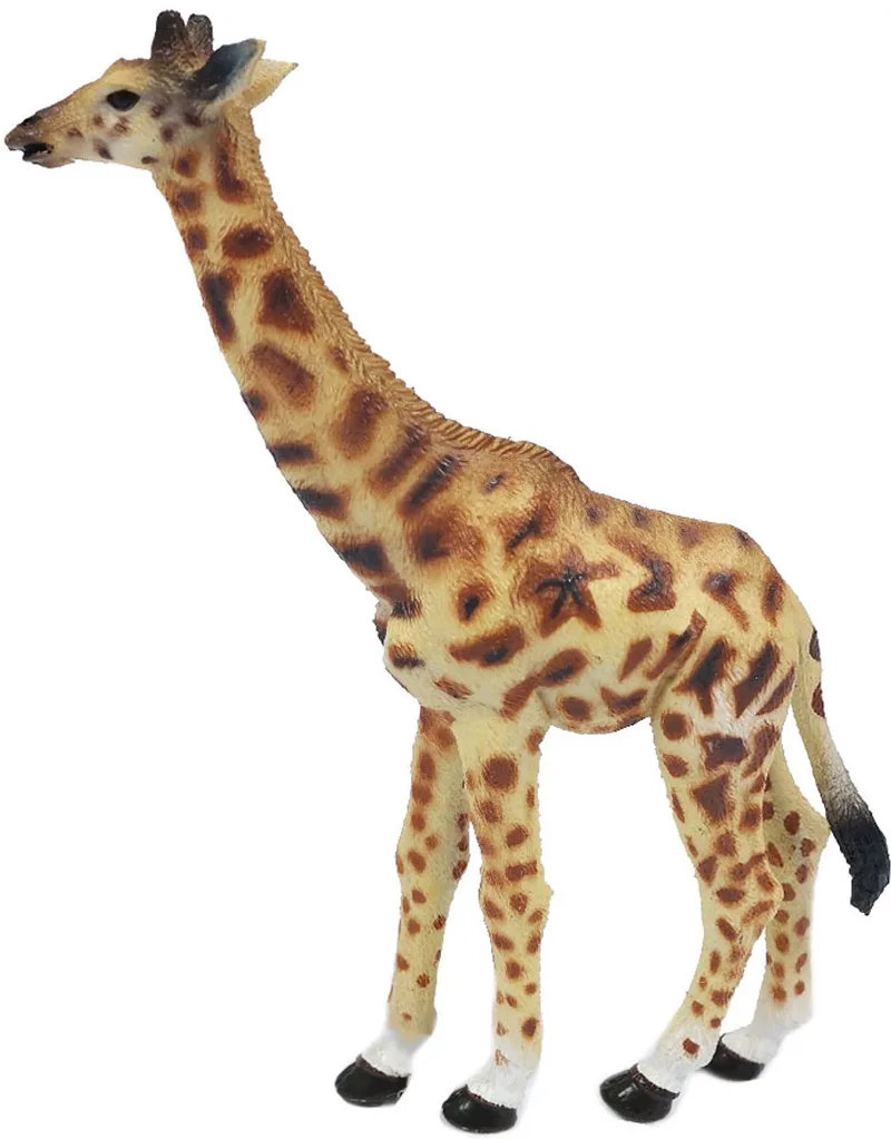 Speelfiguur Geel/bruine plastic giraf - 15 cm från Pia Soft Toys i Flerfärgad – produktbild