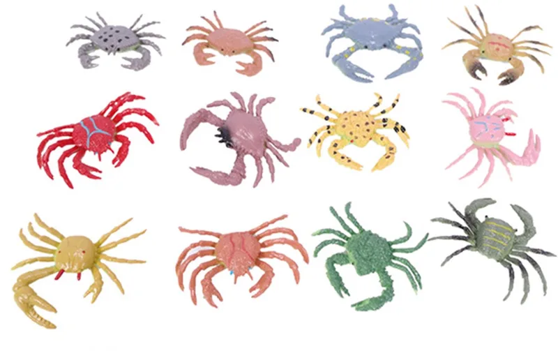 Speelgoed Krab in Zak - 12 stuks - 5 cm by Pia Soft Toys in Multicolour – product photo