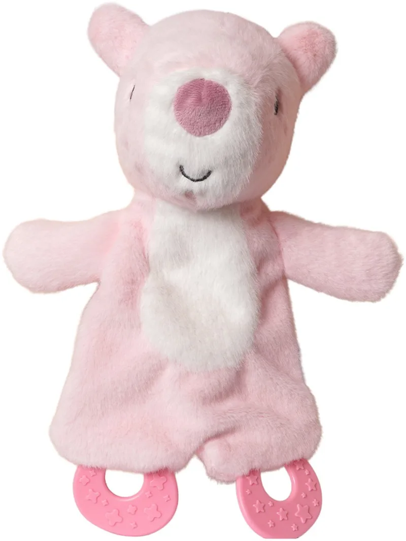 Speelgoedtopdeals - Cato Capibara Knisperdoek met Bijtring - 25 cm van Pia Soft Toys in Roze – productfoto