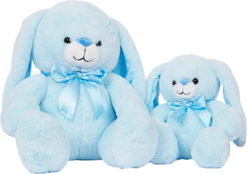 Speelgoedtopdeals - Set van 2 - Pluche Knuffel - Kyra Konijn - 23 + 36 cm by Pia Soft Toys in Blue – product photo