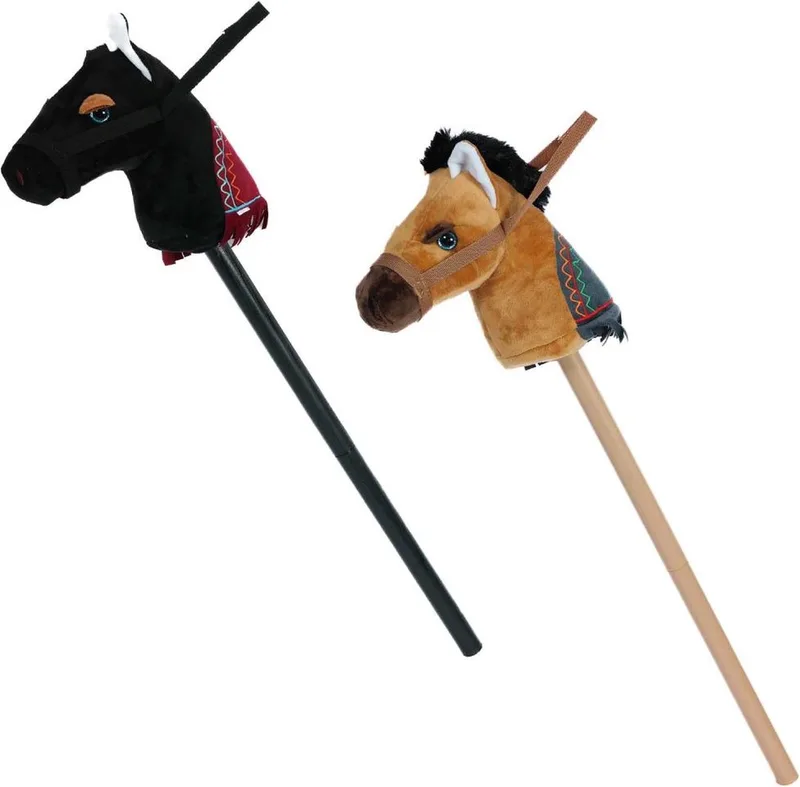Stokpaard - Zwart of Bruin - Verschillend uitgeleverd by Pia Soft Toys in Black, Brown – product photo