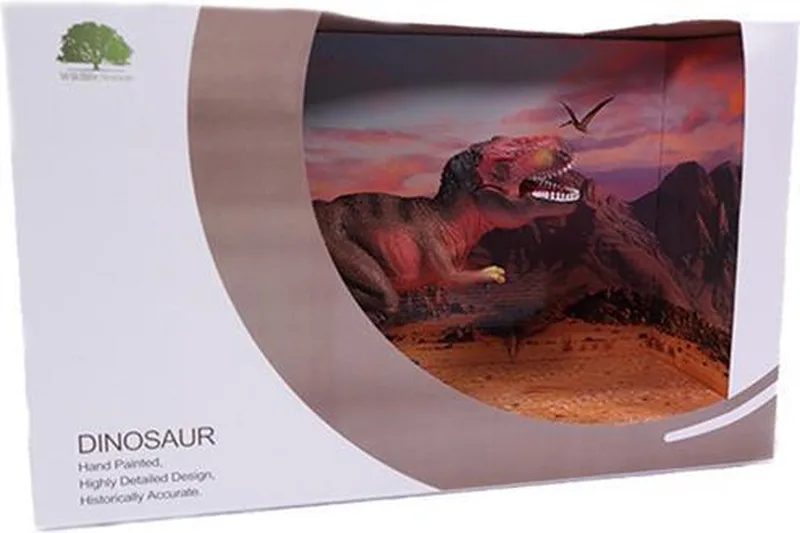 T-rex in Showbox - PVC - Dinosaurus Prehistoric World - 35cm by Pia Soft Toys in Red – product photo