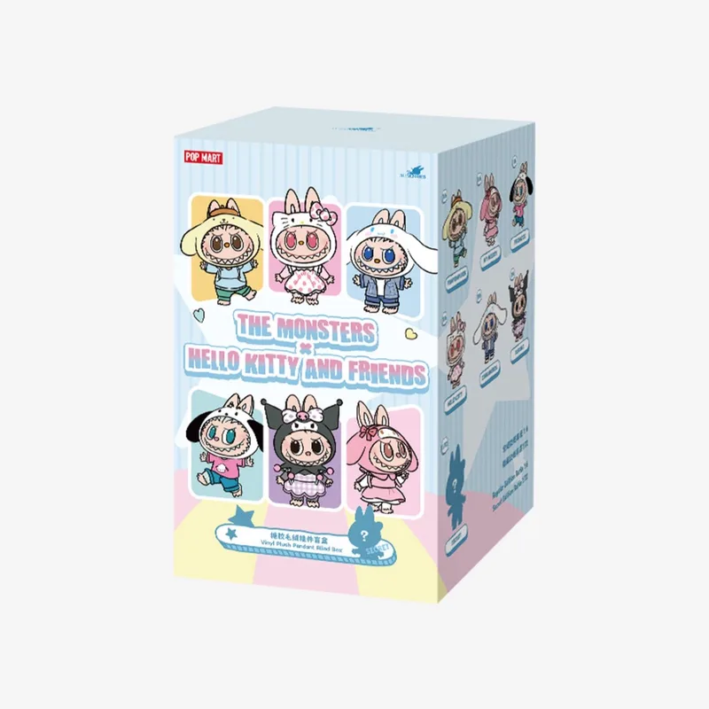 The Monsters Labubu x Hello Kitty and Friends - Blind Box - Nieuwste Release - Sanrio - Kuromi - My Melody - Cinnamoroll - Pochacco - Pompompurin - Kans op Secret - Welke trek jij? - 100% Origineel - Exclusieve Labubu Sanrio Hello Kitty van Pop Mart in Willekeurig – productfoto