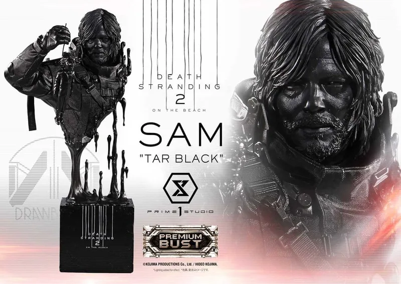 Death Stranding 2: On the Beach Premium Bust - Sam Tar Black van Prime 1 Studio – productfoto