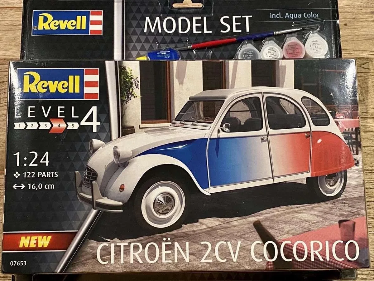1:24 Revell 67653 Citroën 2 CV Cocorico - Model Set Plastic Modelbouwpakket de Revell en Bleu – photo produit