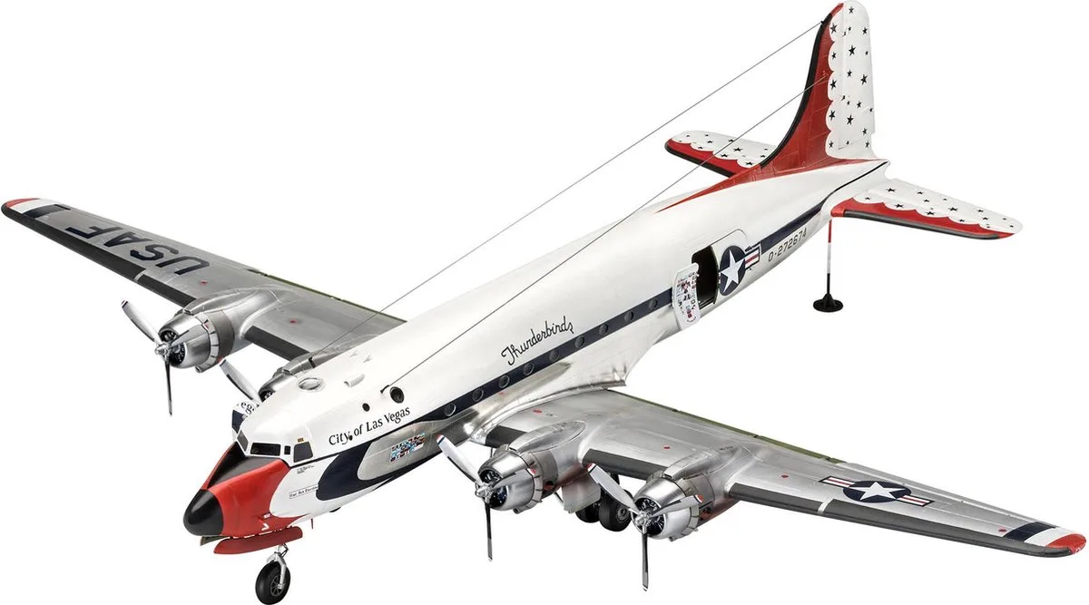 1:72 Revell 03920 C-54D Thunderbirds - Platinum Edition! Plastic kit van Revell in Zilver – productfoto