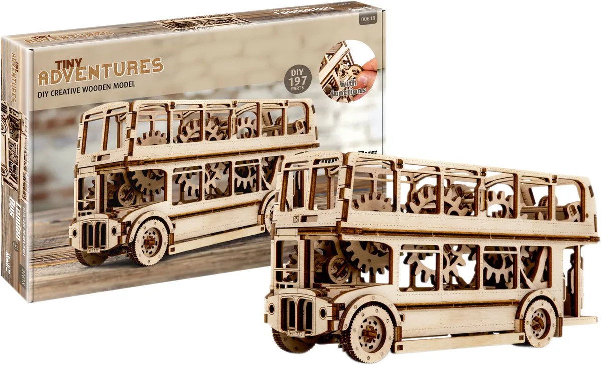 Modelbouwpakket - 00618 Tiny Adventures - London Bus - Functioneel Model Houten - 1:40 - Modelbouw von Revell in Mehrfarbig – Produktfoto