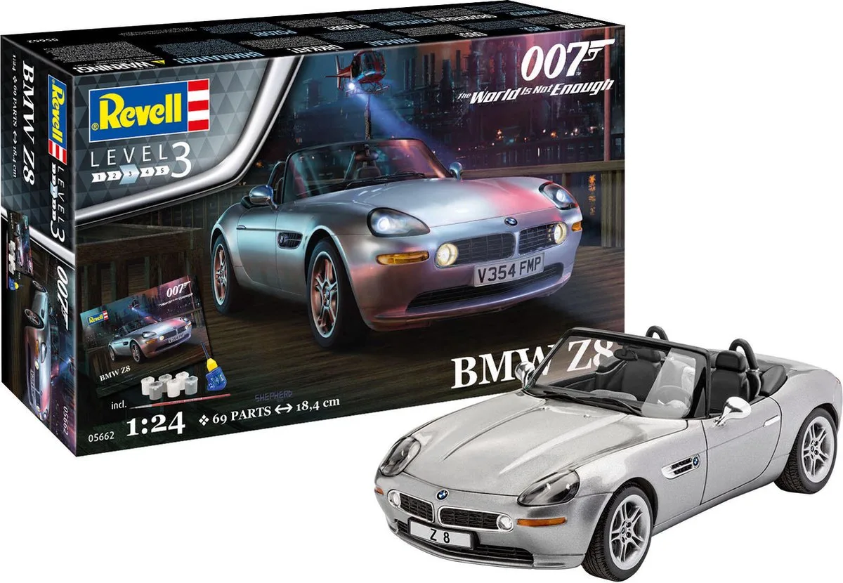 Modelbouwpakket Auto - 05662 James Bond 007 - BMW Z8 - Geschenkset Plastic - 1:24 - Modelbouw van Revell in Meerkleurig – productfoto