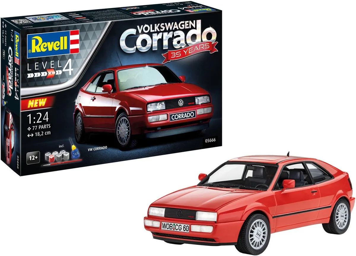 Modelbouwpakket Auto - 05666 Volkswagen VW Corrado - 35 Years! - Geschenkset Plastic - 1:24 - Modelbouw de Revell en Multicolore – photo produit