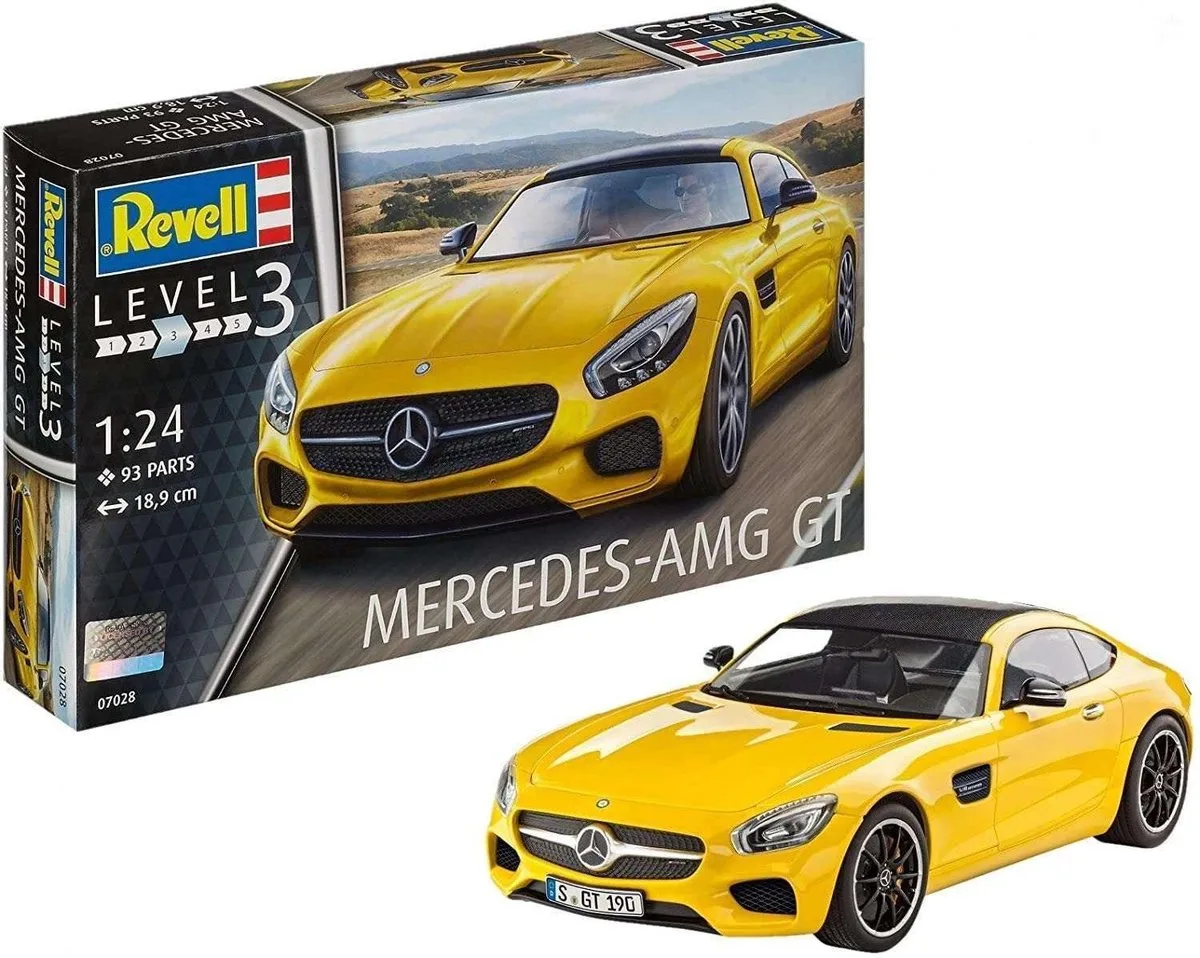 Modelbouwpakket Auto - 07028 Mercedes-AMG GT - Duitse Sportauto Plastic - 1:24 - Modelbouw van Revell in Meerkleurig – productfoto