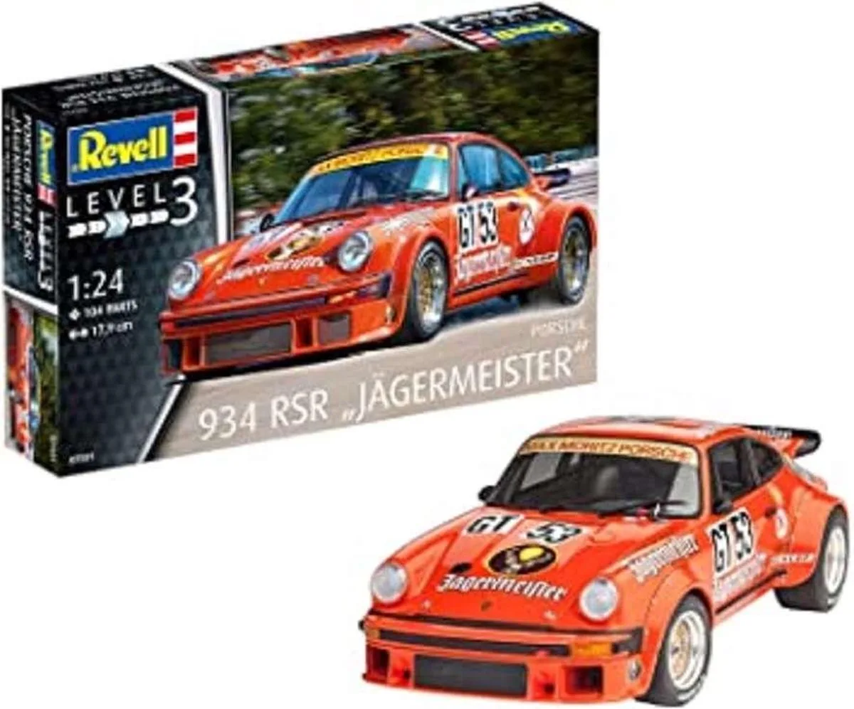 Modelbouwpakket Auto - 07031 Porsche 934 RSR -Jägermeister- Plastic - 1:24 - Modelbouw van Revell in Meerkleurig – productfoto