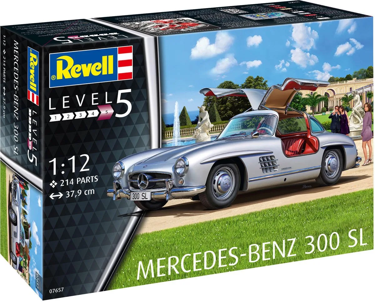 Modelbouwpakket Auto - 07657 Mercedes-Benz 300 SL - 1:12 van Revell in Meerkleurig – productfoto