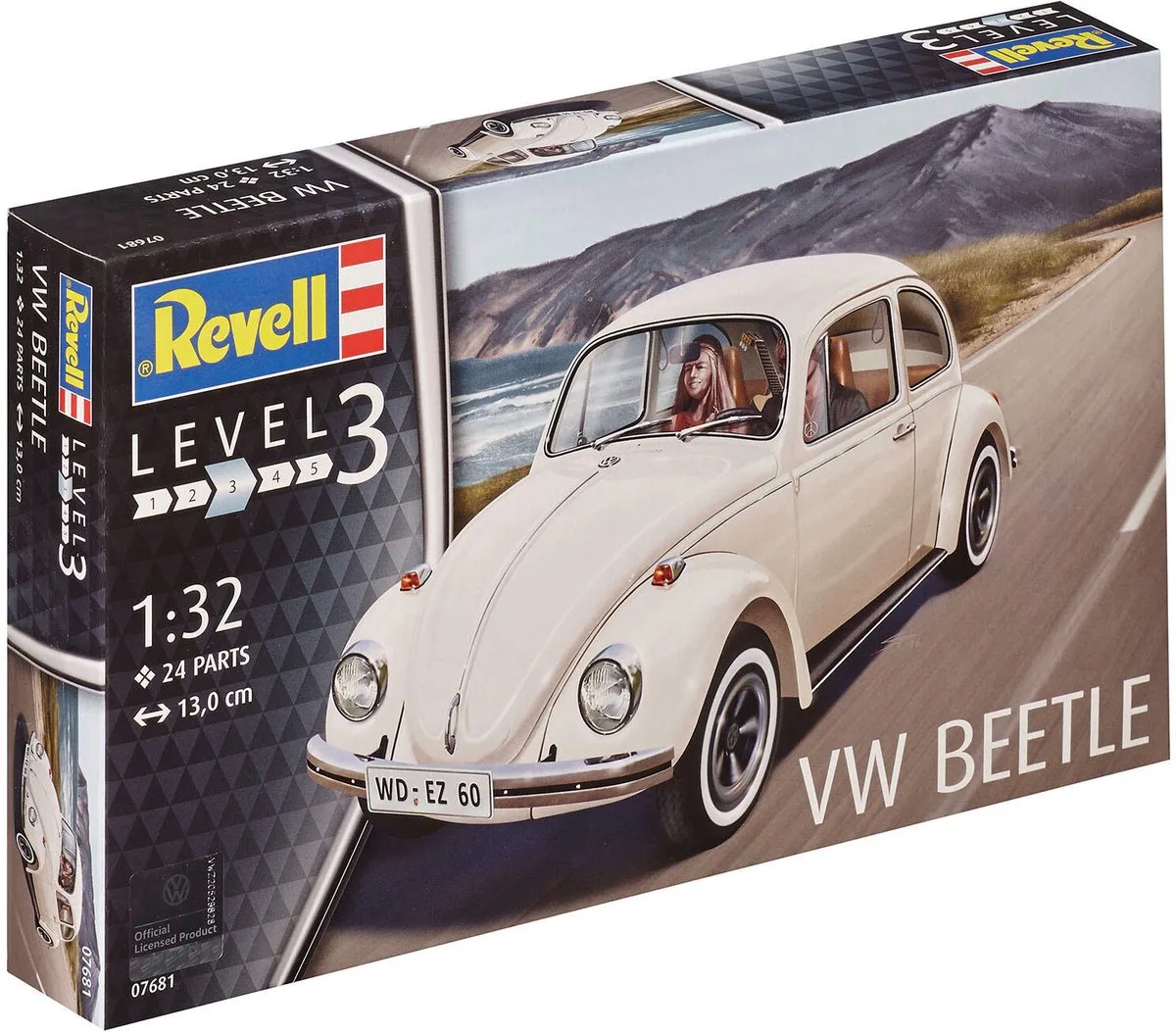 Modelbouwpakket Auto - 07681 Volkswagen VW Kever - Duitse Personenauto Plastic - 1:32 - Modelbouw de Revell en Multicolore – photo produit