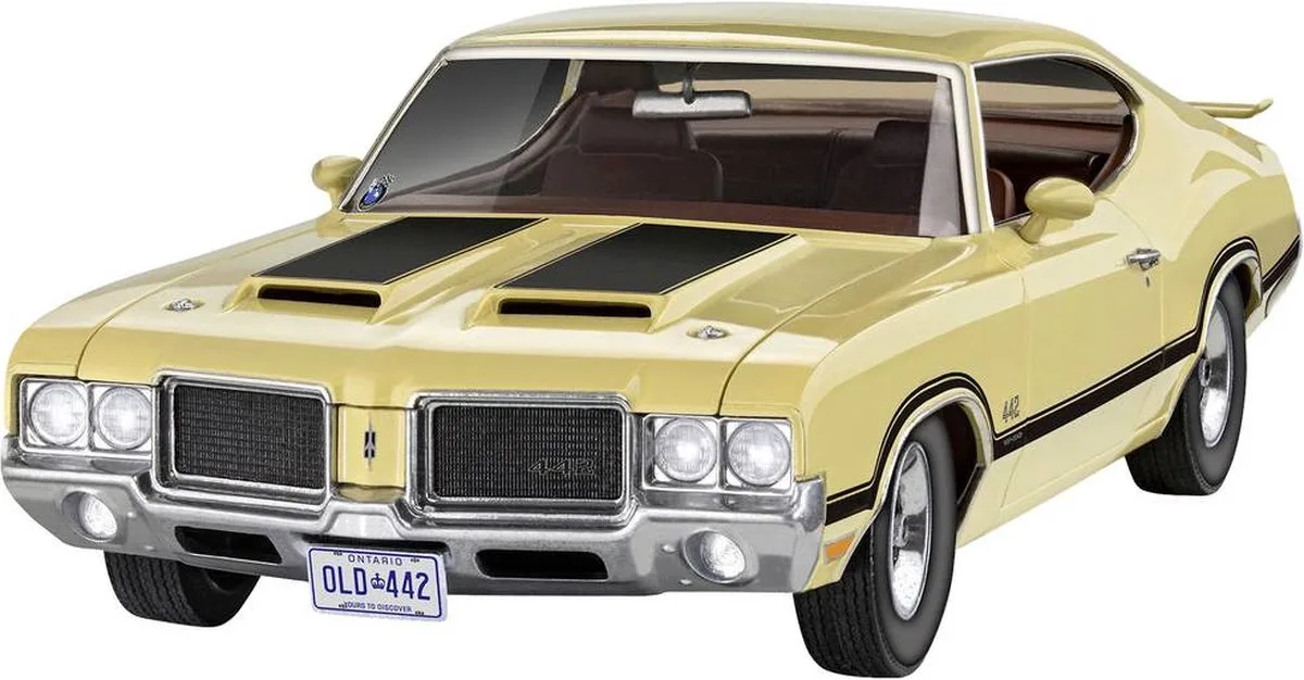 Modelbouwpakket Auto - 07695 1971 Oldsmobile 442 Coupe Plastic - 1:25 - Modelbouw van Revell in Meerkleurig – productfoto