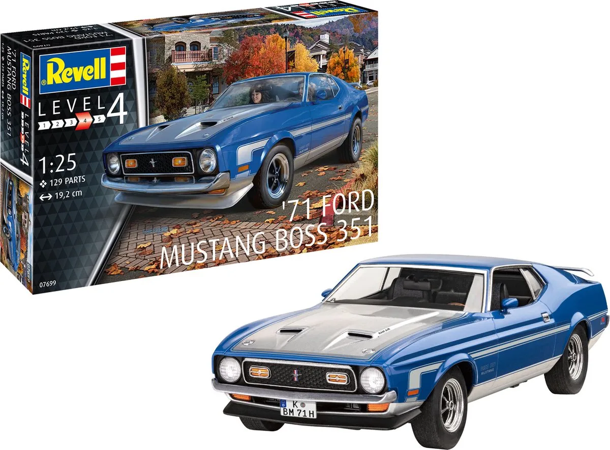 Modelbouwpakket Auto - 07699 71 Ford Mustang Boss 351 Plastic - 1:25 - Modelbouw van Revell in Meerkleurig – productfoto