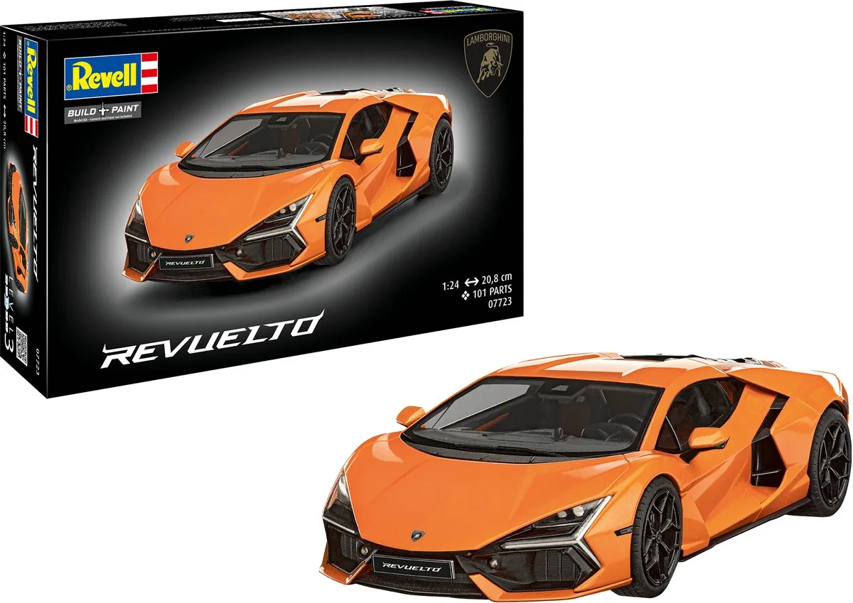 Modelbouwpakket Auto - 07723 Lamborghini Revuelto - Italiaanse Supercar - Sportauto Plastic - 1:24 - Modelbouw van Revell in Meerkleurig – productfoto