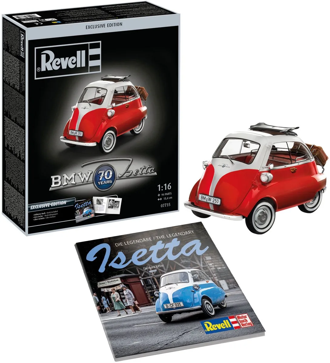 Modelbouwpakket Auto - 07735 BMW Isetta 250 - 70th Anniversary Exclusive Edition - Auto Plastic - 1:16 - Modelbouw van Revell in Meerkleurig – productfoto