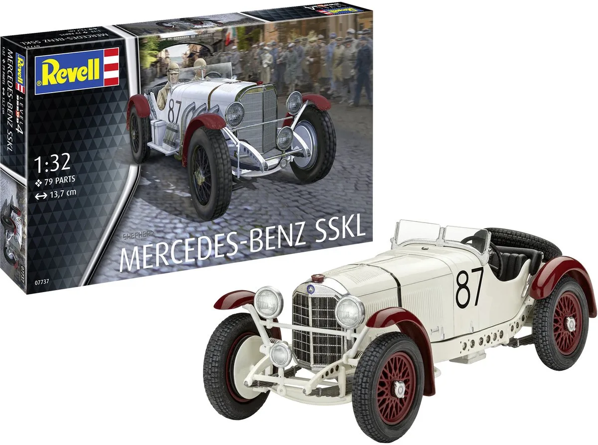 Modelbouwpakket Auto - 07737 Mercedes-Benz SSKL - Klassieke Auto Plastic - 1:32 - Modelbouw van Revell in Meerkleurig – productfoto