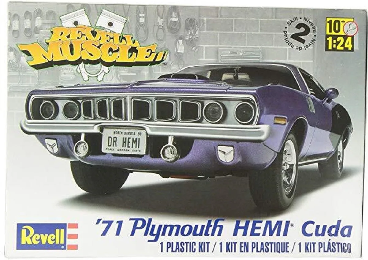Modelbouwpakket Auto - 12943 1971 Plymouth Hemi Cuda 426 Plastic - 1:24 - Modelbouw van Revell in Meerkleurig – productfoto