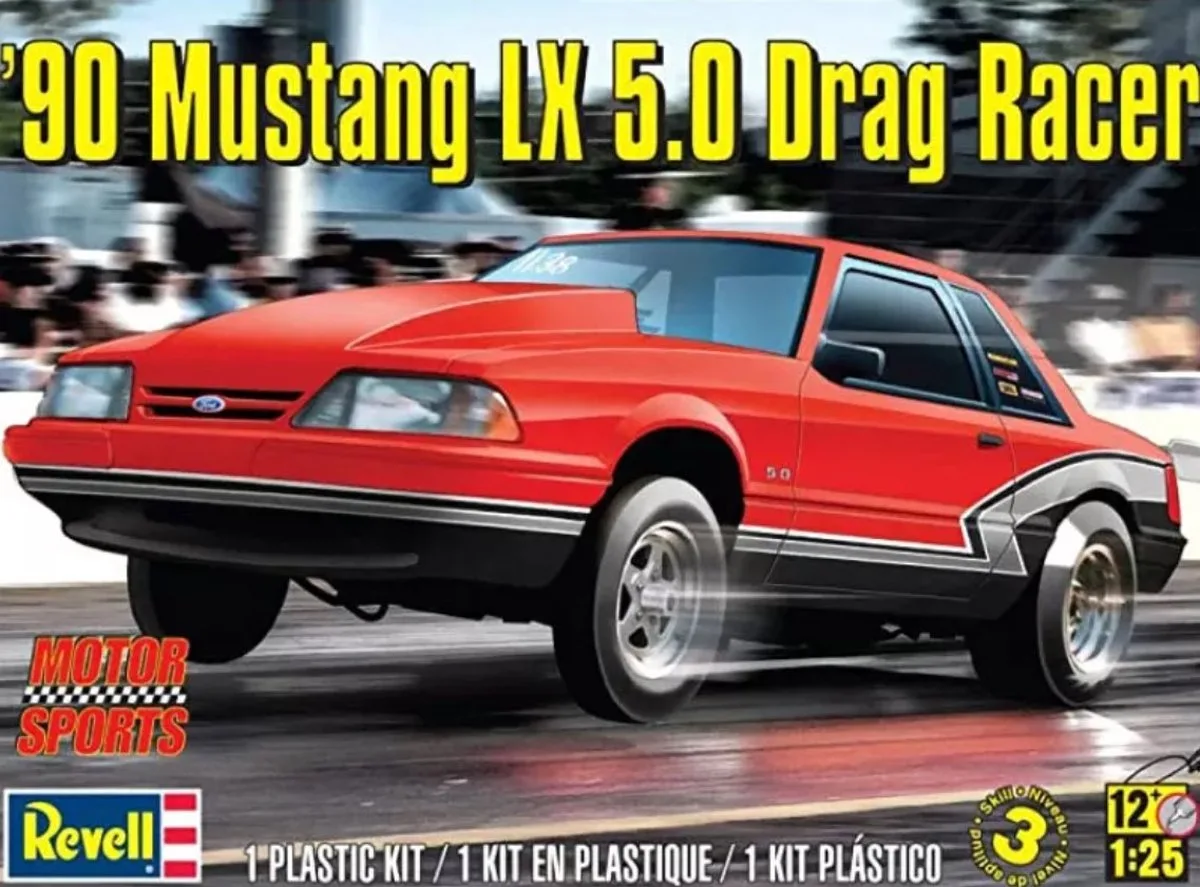 Modelbouwpakket Auto - 14195 90 Mustang LX 5.0 Drag Rr Plastic - 1:25 - Modelbouw de Revell en Multicolore – photo produit