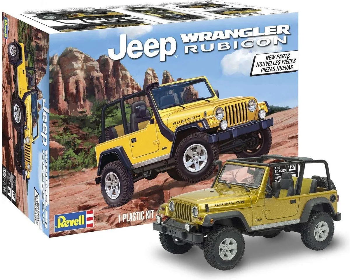 Modelbouwpakket Auto - 14501 Jeep Wrangler Rubicon - Special Release Edition! Plastic - 1:25 - Modelbouw de Revell en Multicolore – photo produit