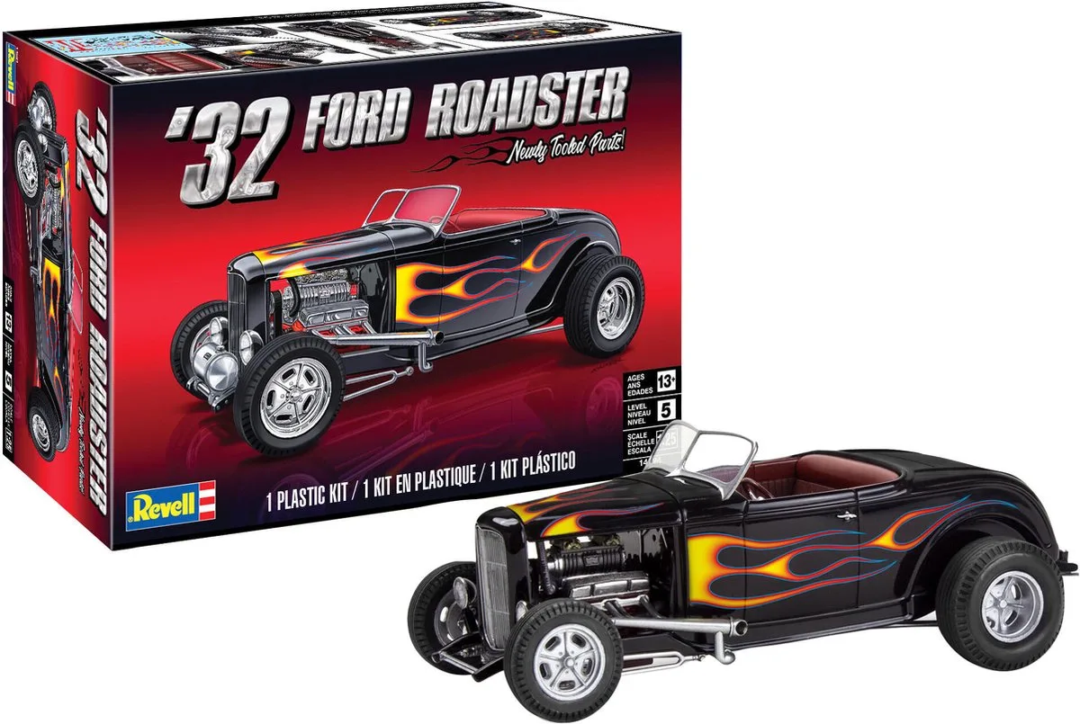 Modelbouwpakket Auto - 14524 1932 Ford Roadster Car Plastic - 1:25 - Modelbouw de Revell en Multicolore – photo produit