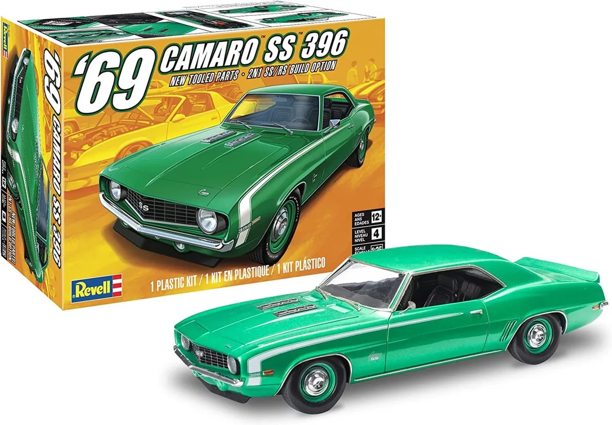 Modelbouwpakket Auto - 14525 1969 Camaro SS 396 Car Plastic - 1:25 - Modelbouw van Revell in Meerkleurig – productfoto