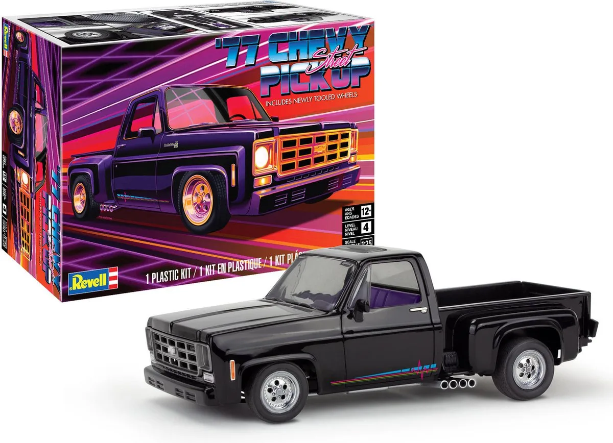 Modelbouwpakket Auto - 14552 Chevy Squarebody Street Truck 1976 Plastic - 1:25 - Modelbouw van Revell in Meerkleurig – productfoto