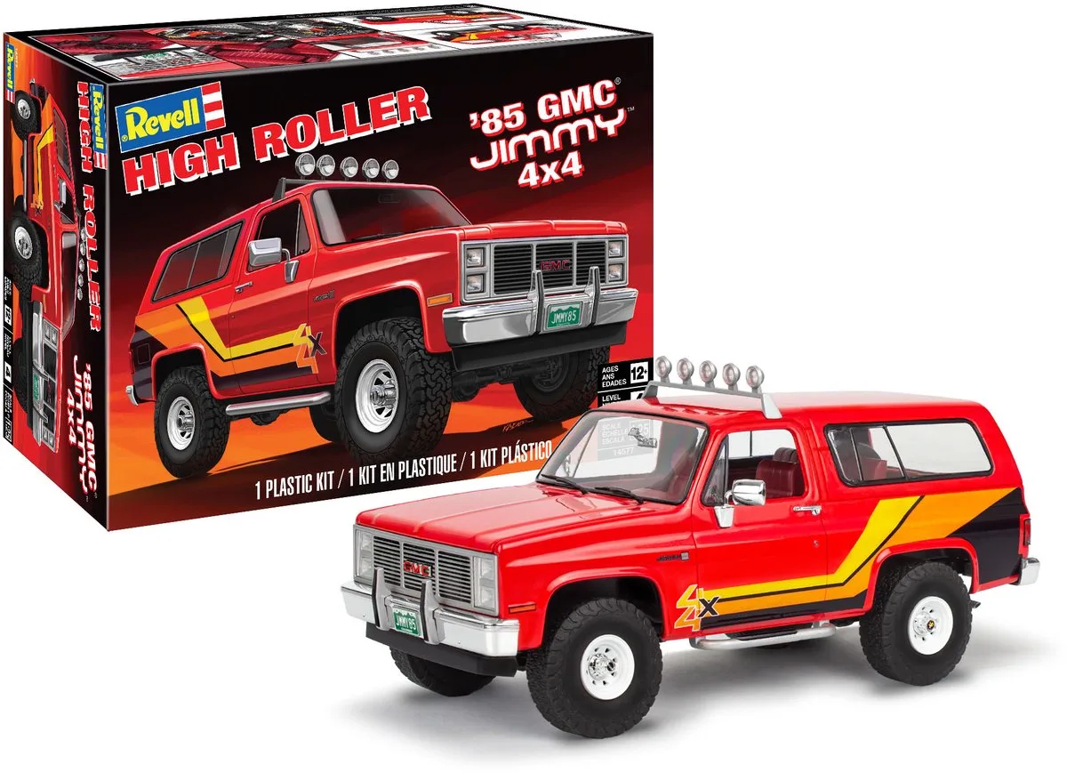 Modelbouwpakket Auto - 14577 GMC 1985 Jimmy 4x4 High Roller - Amerikaanse Auto Plastic - 1:25 - Modelbouw van Revell in Meerkleurig – productfoto