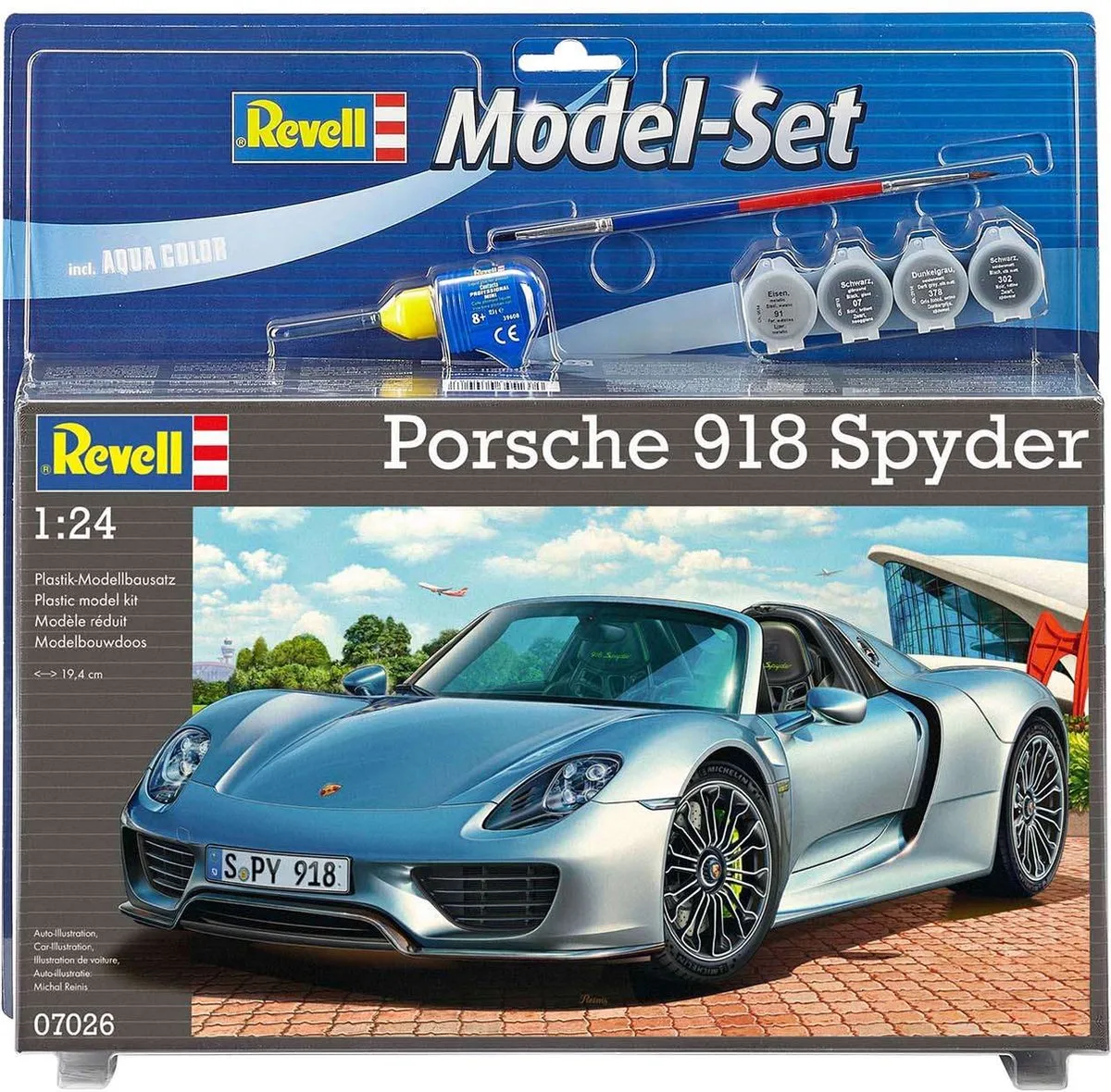 Modelbouwpakket Auto - 67026 Porsche 918 Spyder - Duitse Sportauto - Model Set Plastic - 1:24 - Modelbouw van Revell in Meerkleurig – productfoto