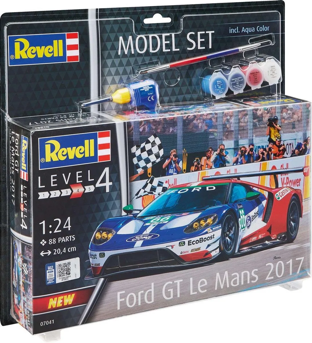 Modelbouwpakket Auto - 67041 Ford GT Le Mans 2017 - Model Set Plastic - 1:24 - Modelbouw van Revell in Meerkleurig – productfoto