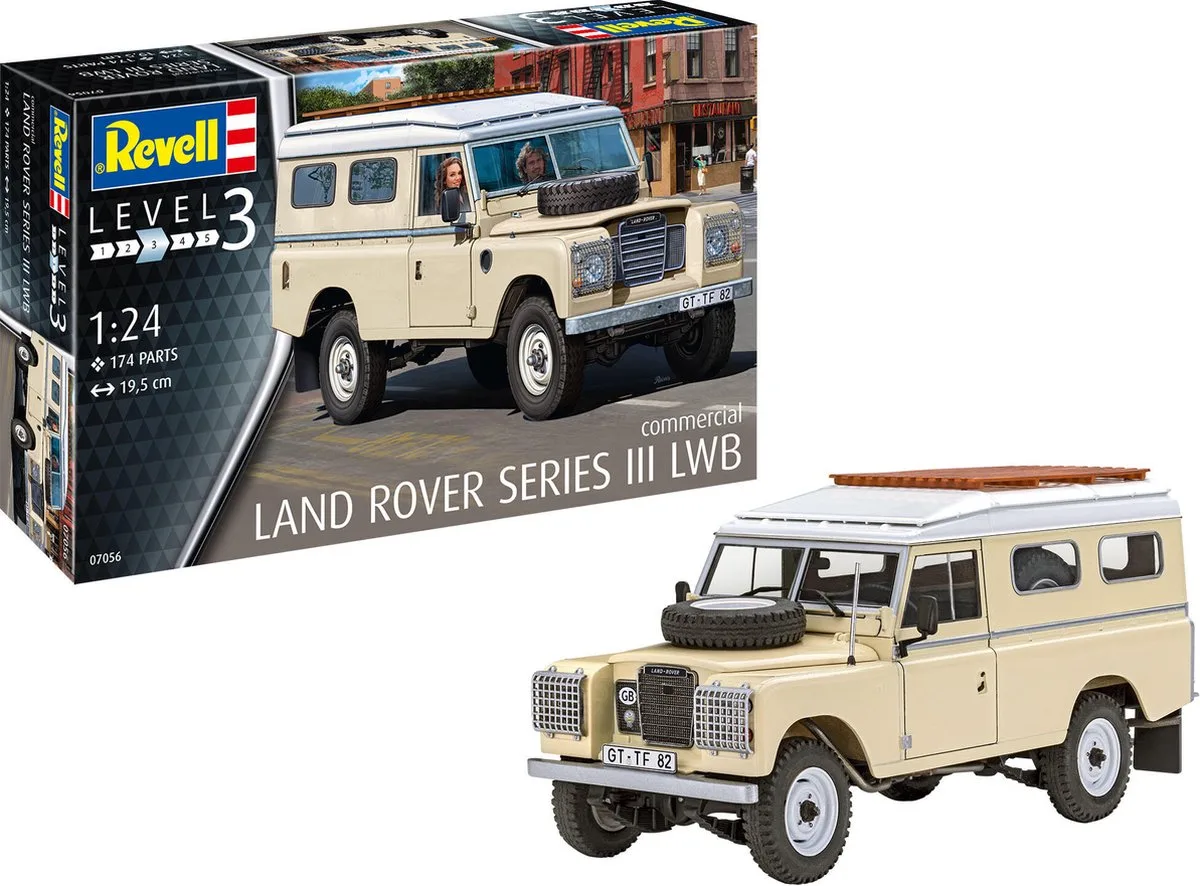 Modelbouwpakket Auto - 67056 Land Rover Series III LWB - Commercial Vehicle - Model Set Plastic - 1:24 - Modelbouw van Revell in Meerkleurig – productfoto
