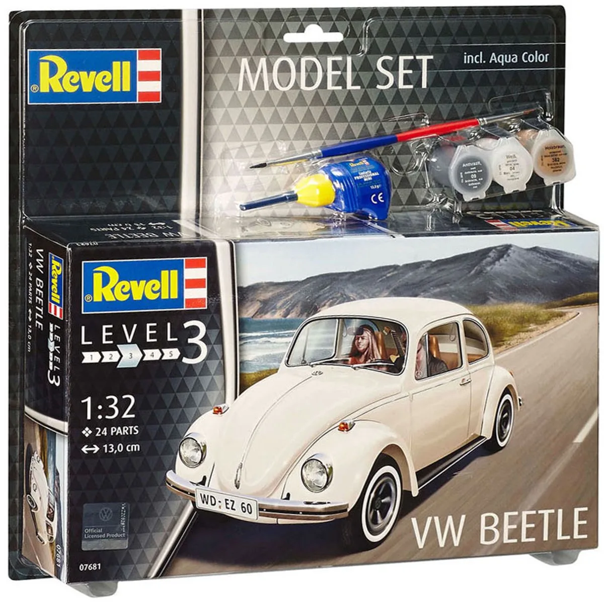 Modelbouwpakket Auto - 67681 Volkswagen VW Beetle Car - Model Set Plastic - 1:32 - Modelbouw van Revell in Meerkleurig – productfoto