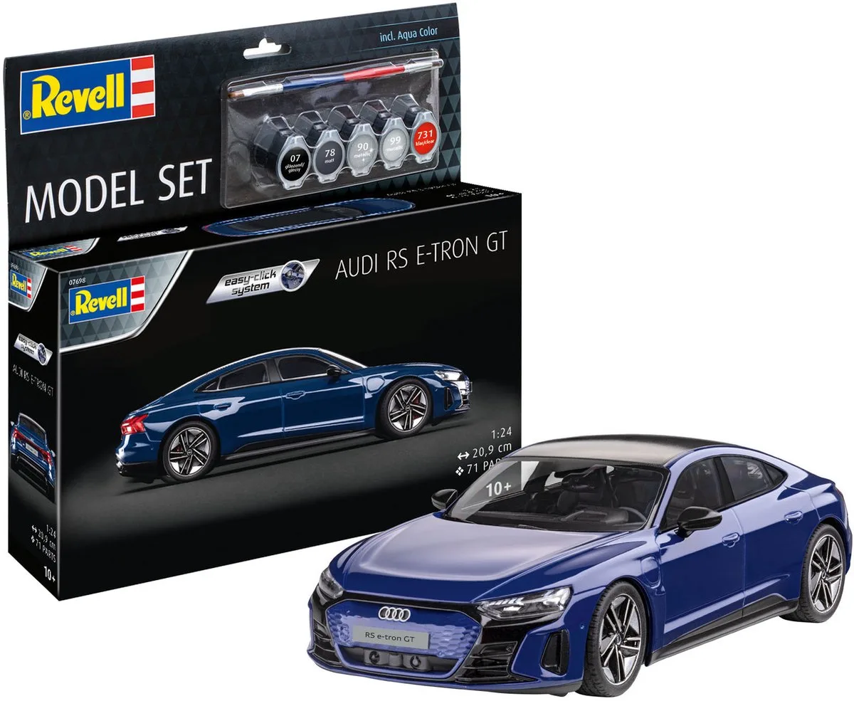 Modelbouwpakket Auto - 67698 Audi e-tron GT - Easy Click - Model Set Plastic - 1:24 - Modelbouw van Revell in Meerkleurig – productfoto